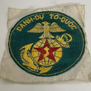 Original breast pocket insignia of the Marine Division from the Vietnam War.
